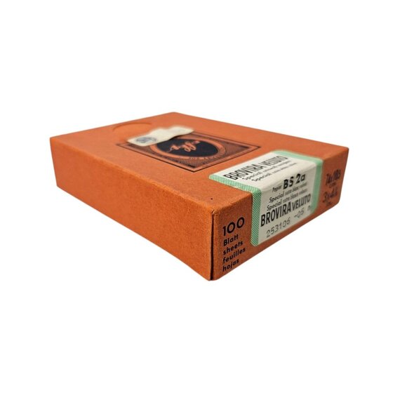 VTG Agfa Brovira Veluto Photo Paper Specl Extra White Velvet 100 Sheets 3x4 1/8" - Picture 5 of 7